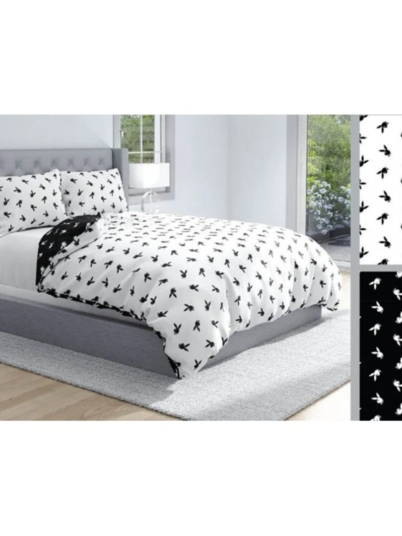Parure de lit coton Playboy Blanc