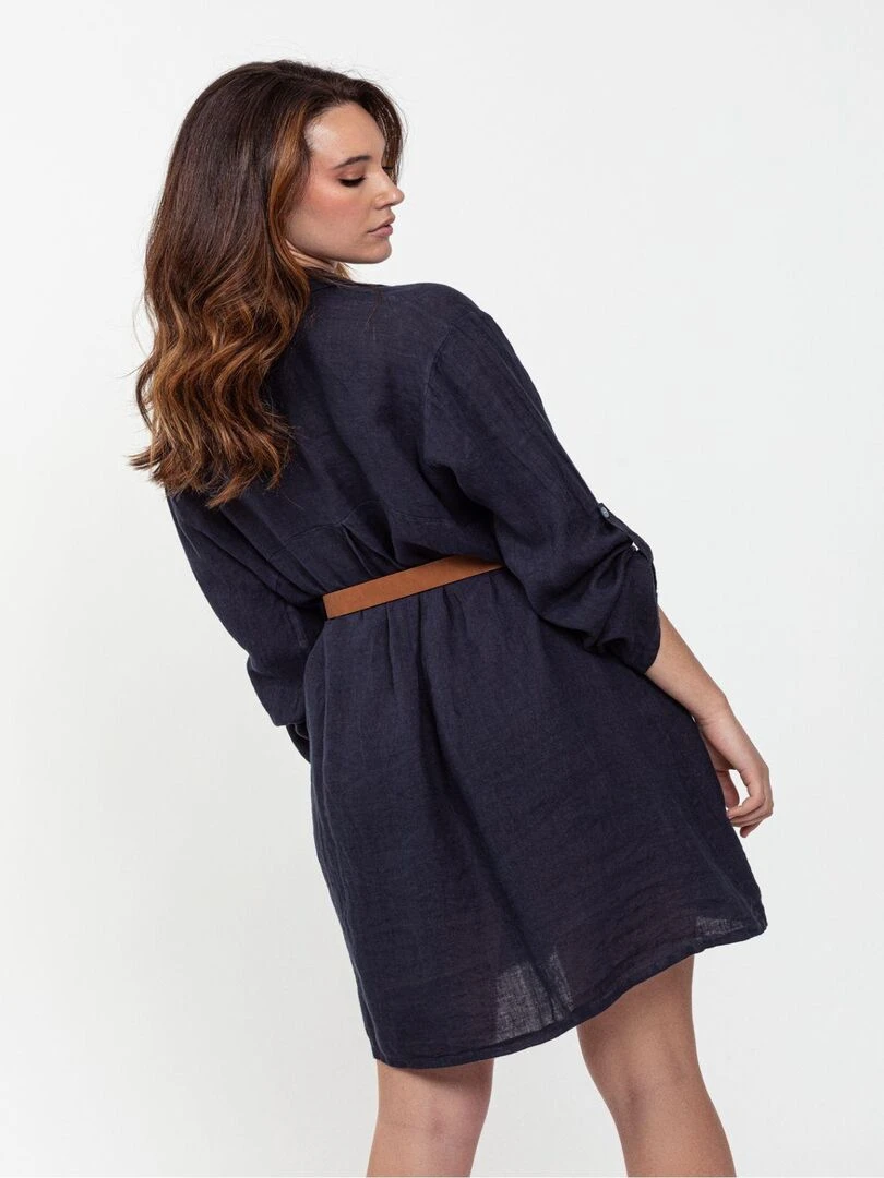 Robe chemise IRIS   Gérard Pasquier   Bleu marine