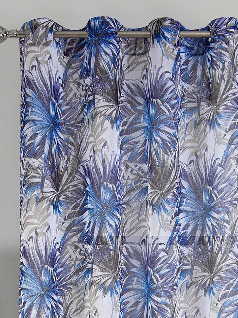 Paire de voilage au style tropical Bleu