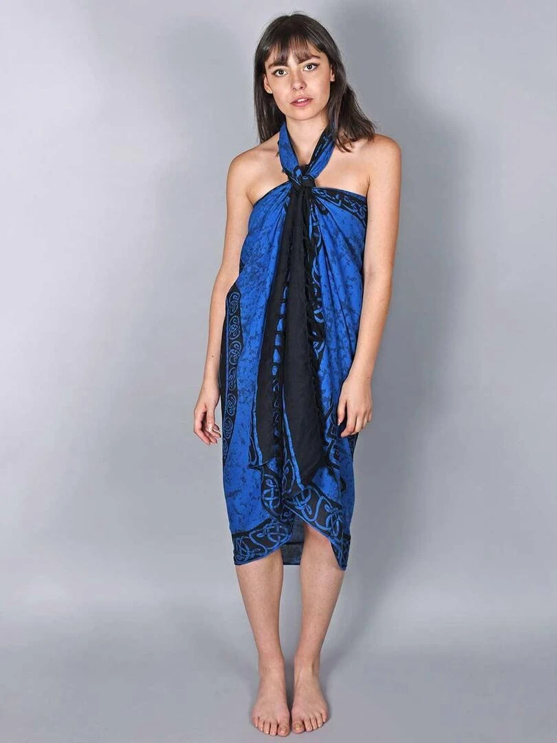 Paréo Batik Bali Bleu marine
