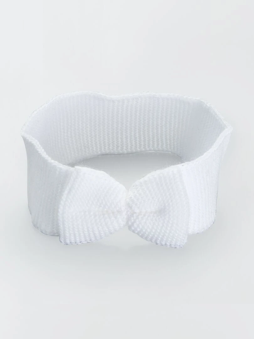 Bandeau en tricot 'La Manufacture de Layette' blanc