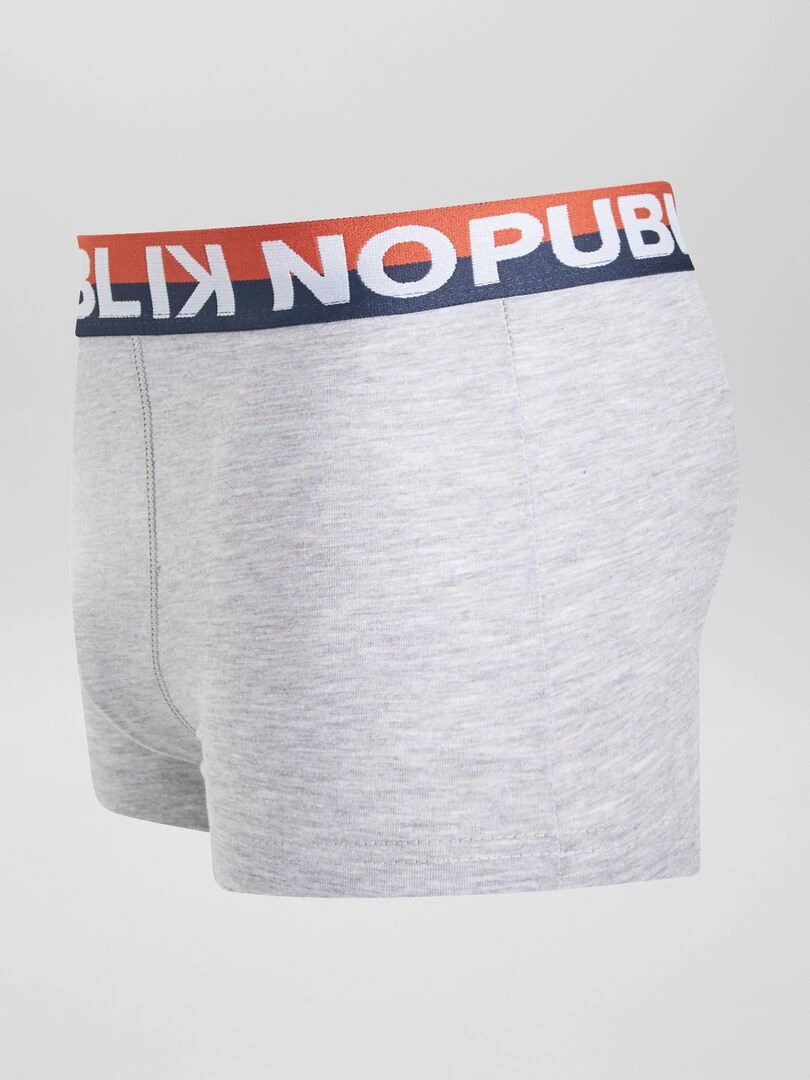 Lot de 3 boxers 'No Publik'   Bleu marine