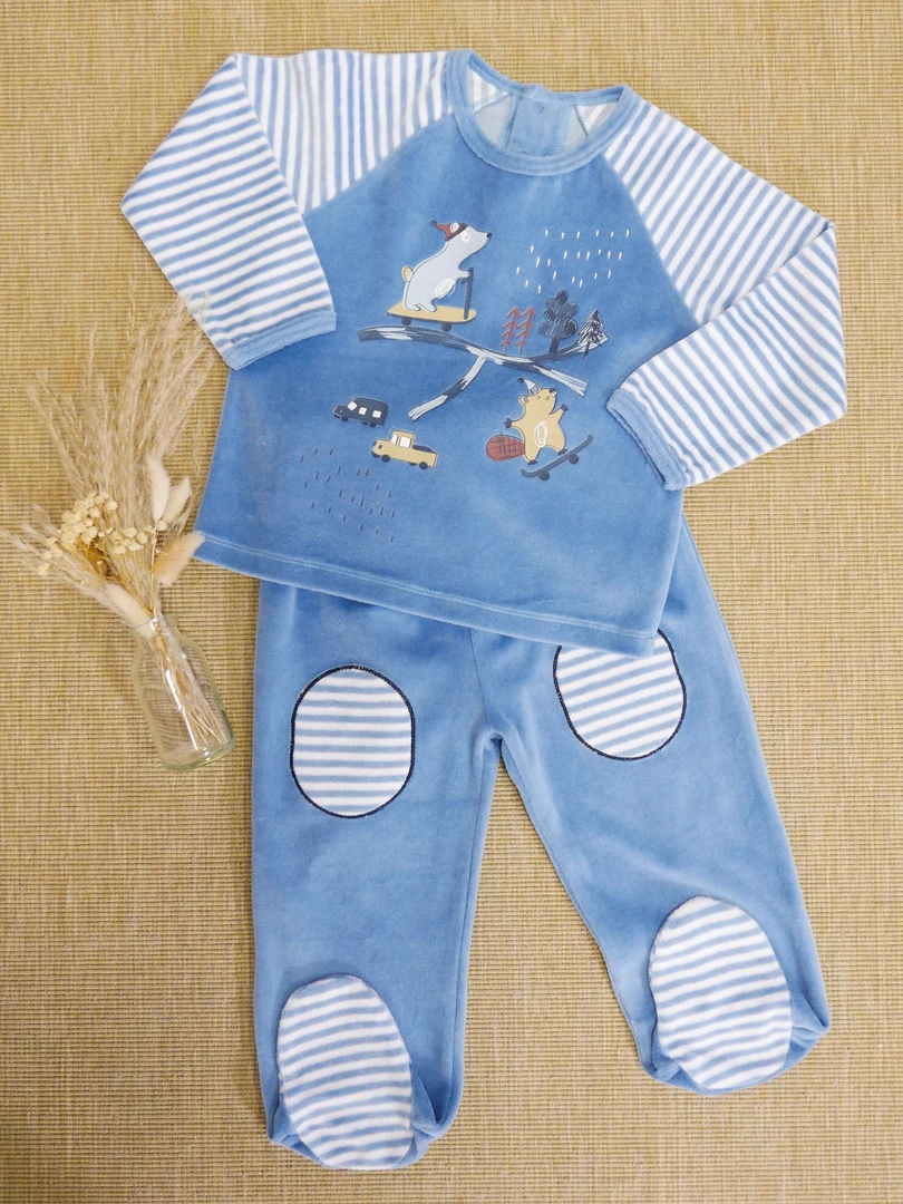 Pyjama 2 Pièces 'castor & Cie' 'doo&bo'   Bleu