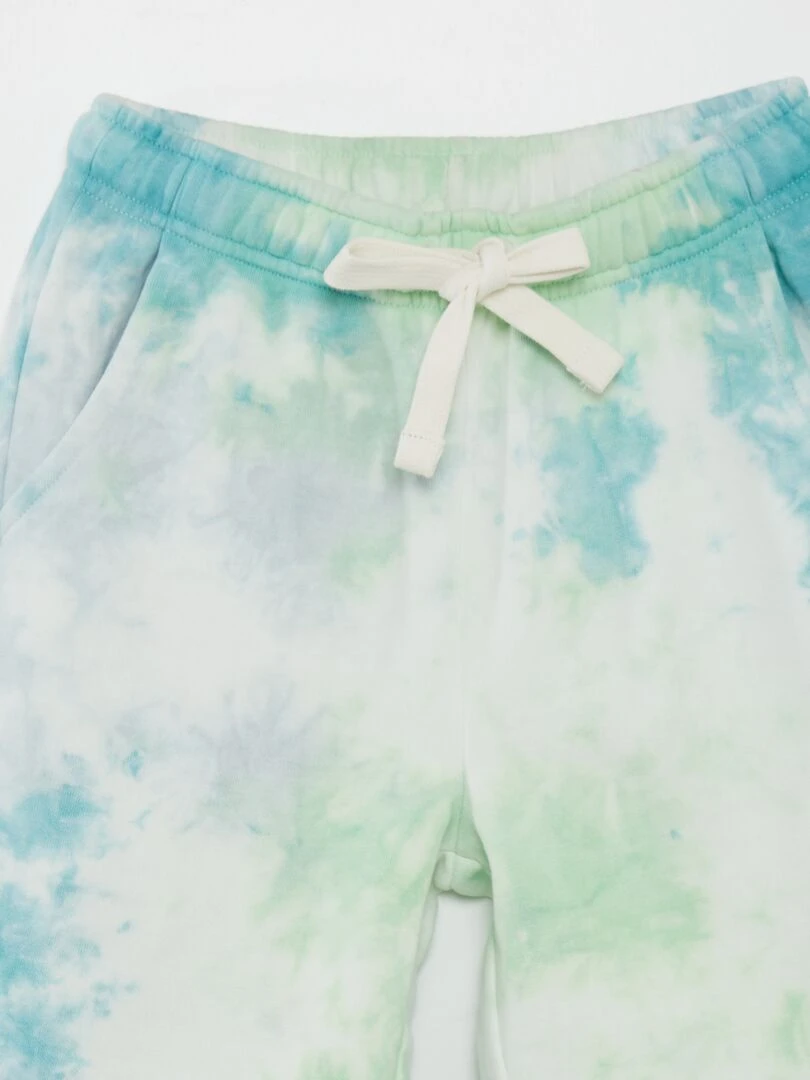 Jogging en molleton tie and dye   Vert