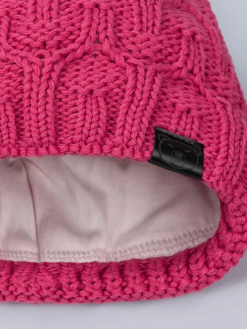 Ensemble Snood Bonnet Maribel   Made in UE   Rose fushia