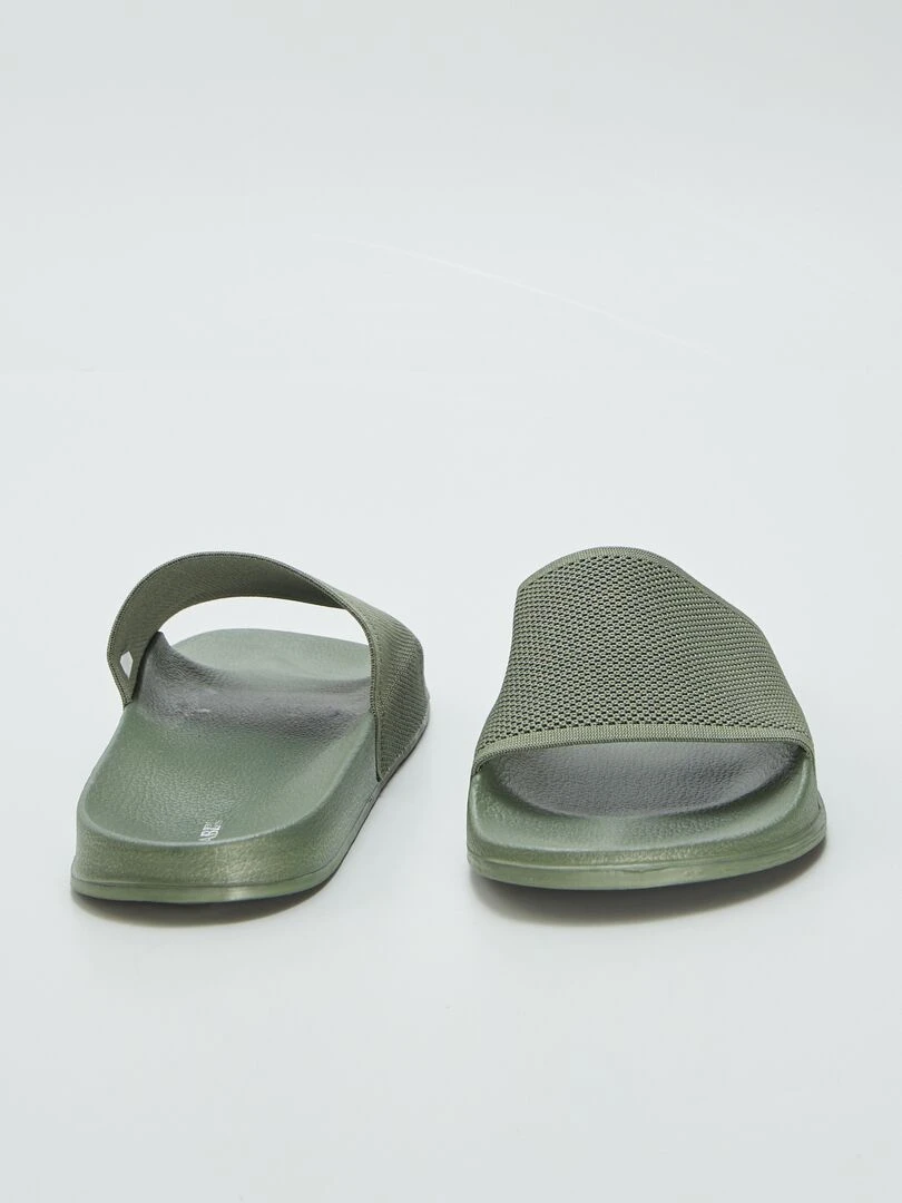 Sandales en tissu ajouré   Kaki