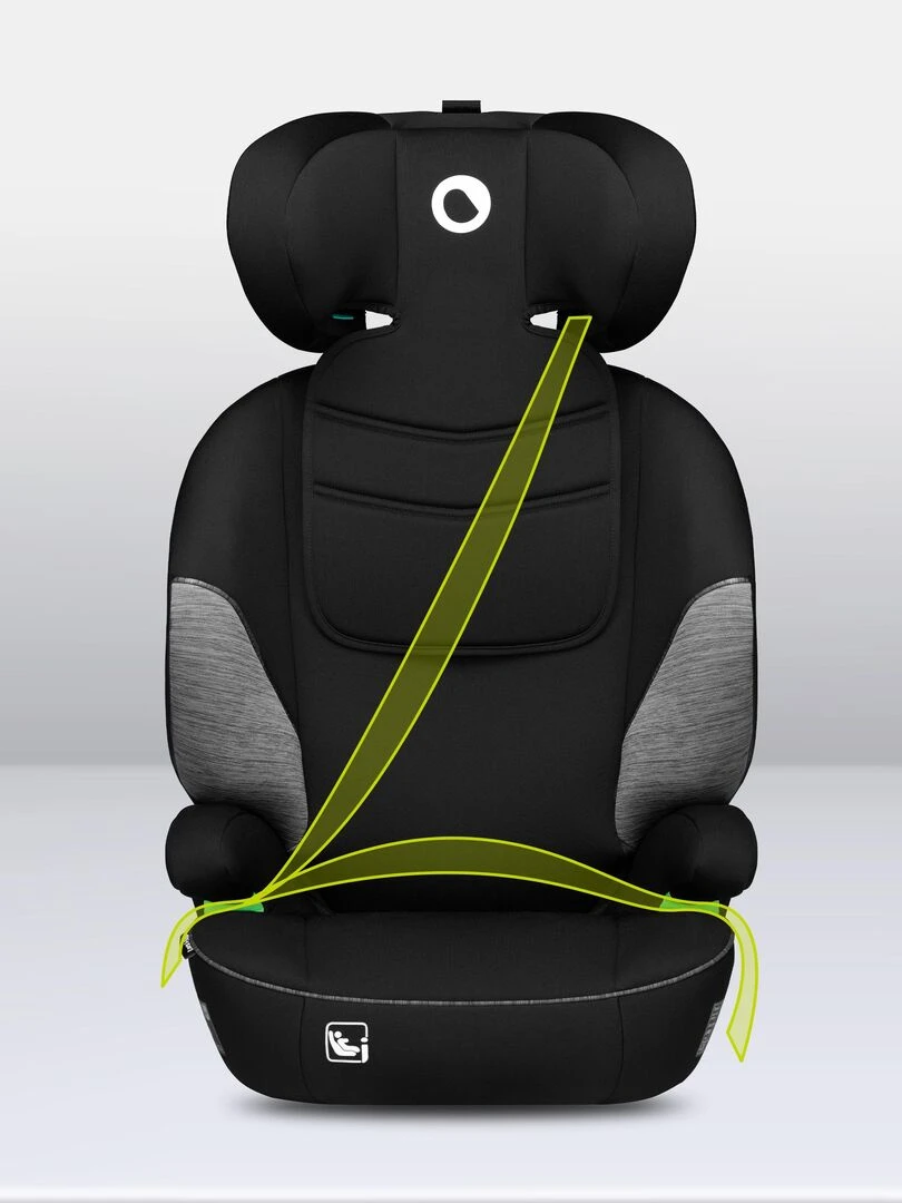 LIONELO Lars i Size   Siège auto bébé évolutif   Groupe 2 3   Noir   Noir Gris