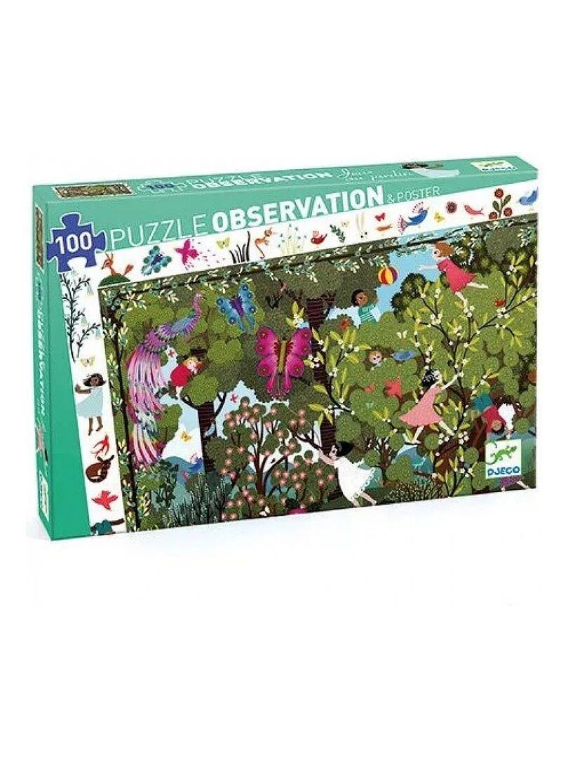 Puzzles Observation Jeux Au Jardin 100 Pcs   N/A