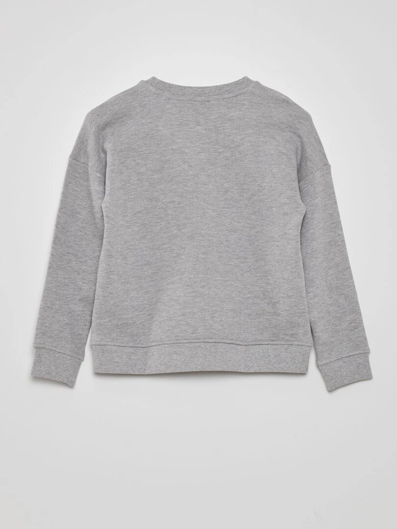 Sweat en molleton fin Mixte Gris