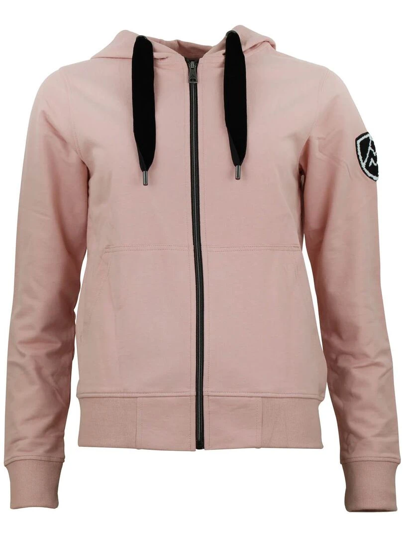 Sweat zippé à capuche femme ACLARA Rose