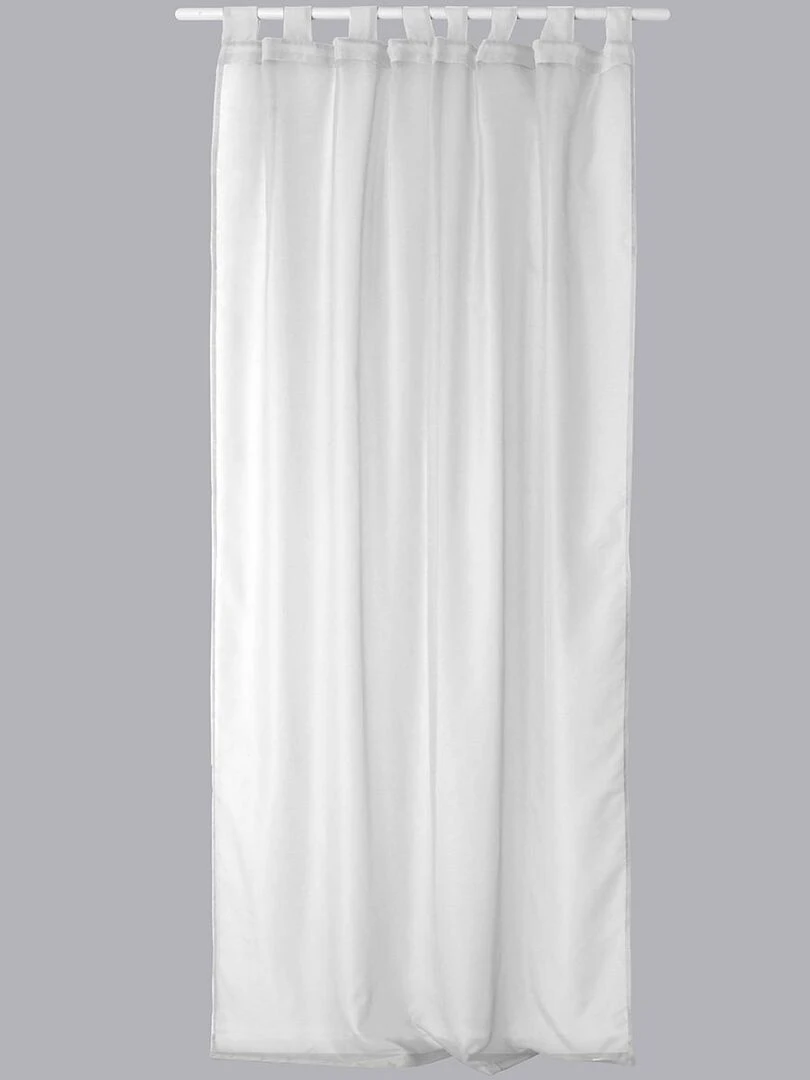 Voilage uni en polyester 8 pattes Blanc