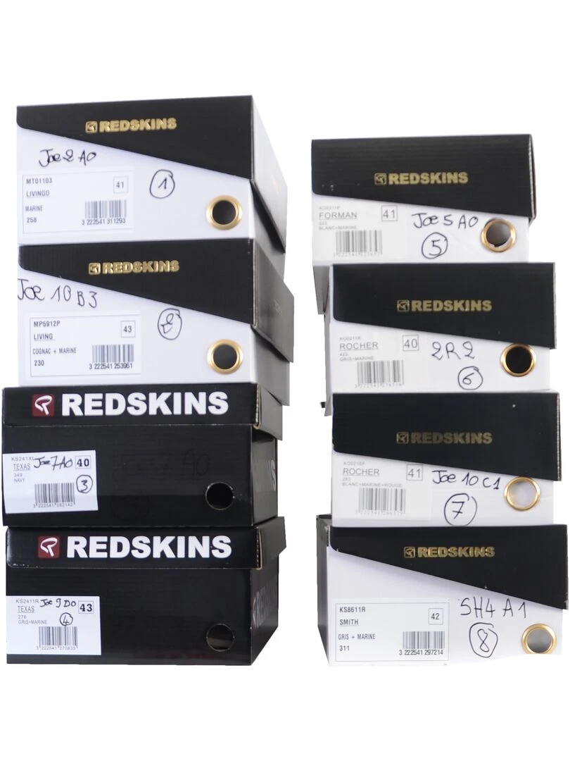 Basket cuir redskins Livingo   Bleu