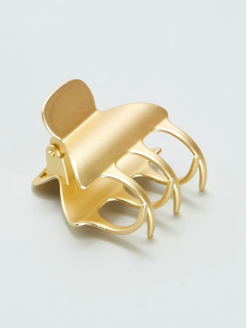 Lot de 2 pinces crabe dorées   Jaune