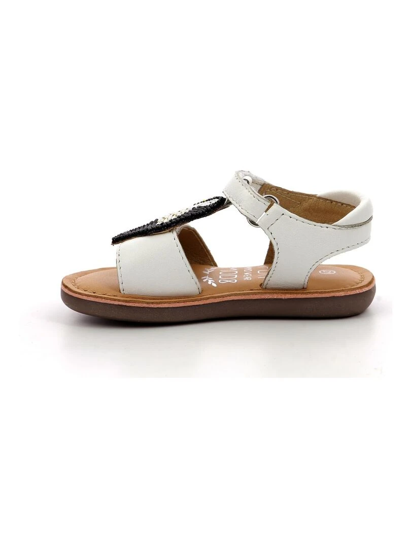 Sandales Cuir Cloonimals   Blanc