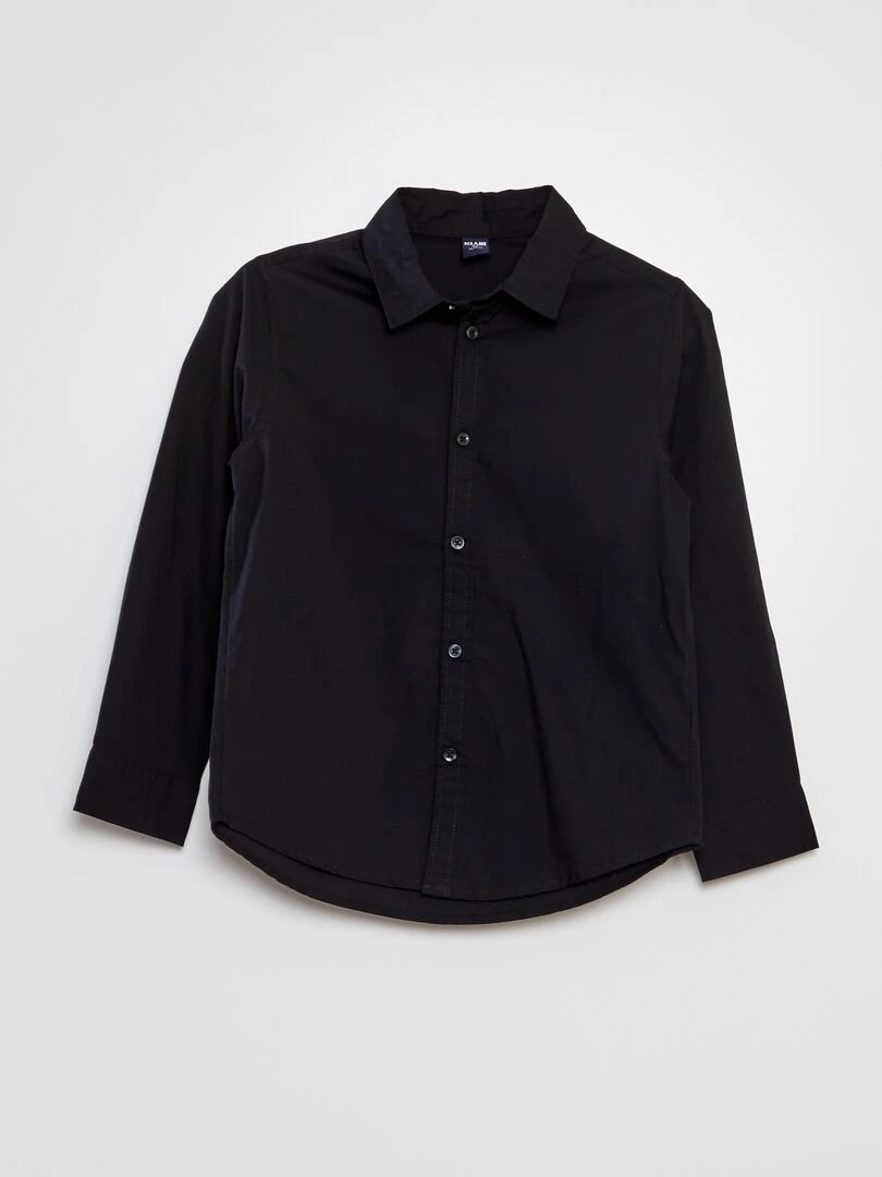 Chemise en popeline noir
