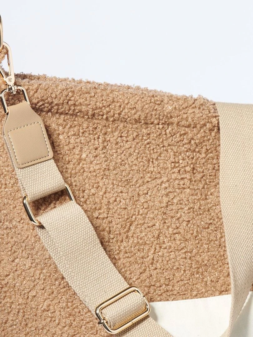 Sac à langer à anses  Mom bag large Teddy   Beige