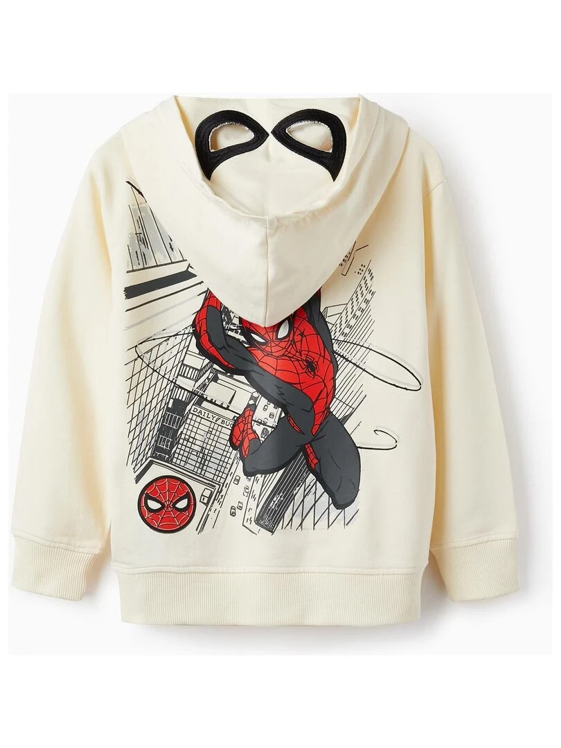 Manteau avec Fermeture Éclair et Capuche Masque pour Garçon 'Spider Man' MARVEL SPIDERMAN Beige clair