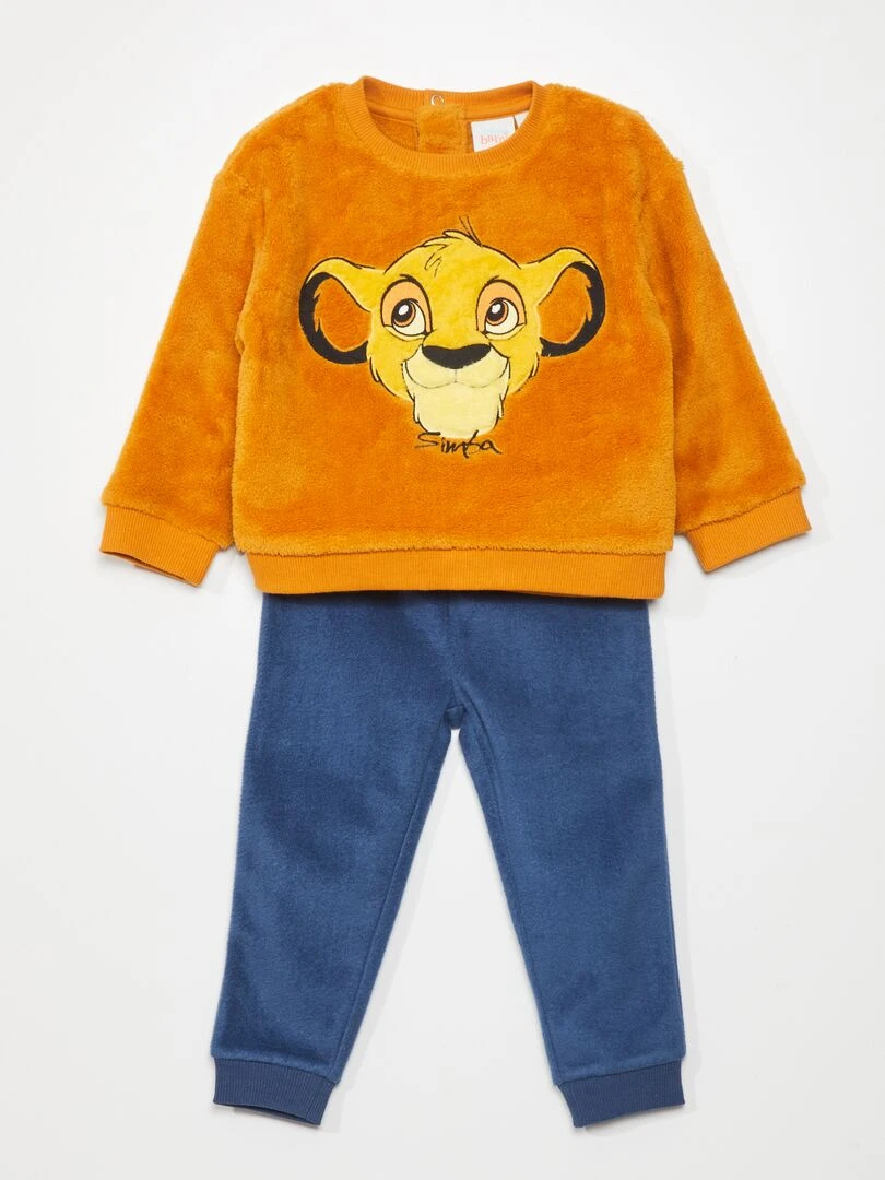 Ensemble pyjama en polaire 'Disney' 2 pièces Marron