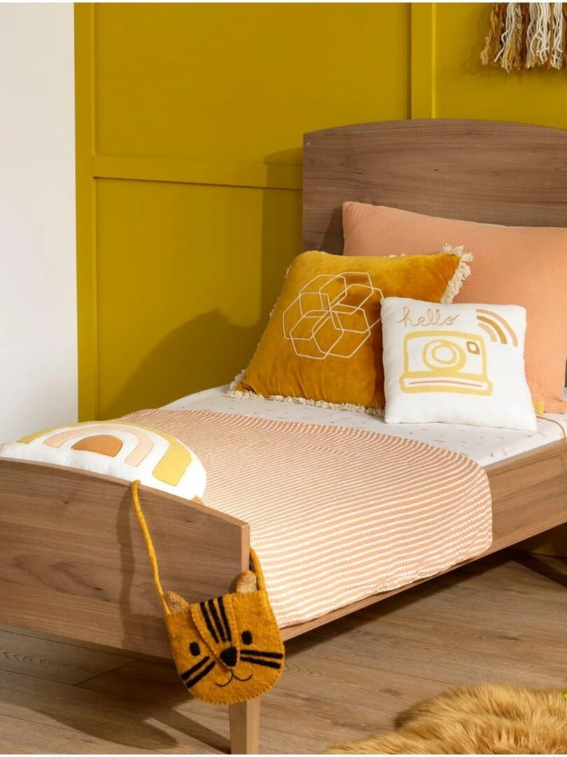 Coussin déco carré 25x25cm en coton blanc   SAUTHON   Blanc