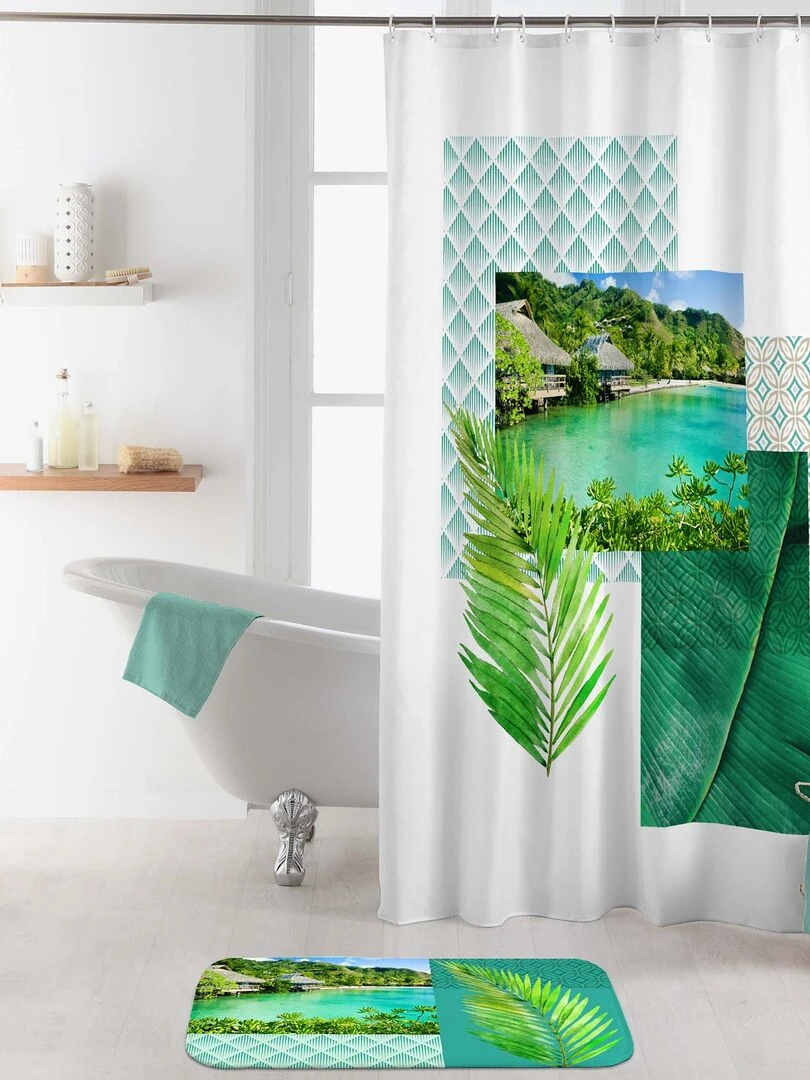 Rideau de douche Modele Copacabana Vert