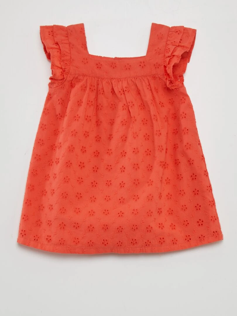 Robe en broderies anglaises Rouge