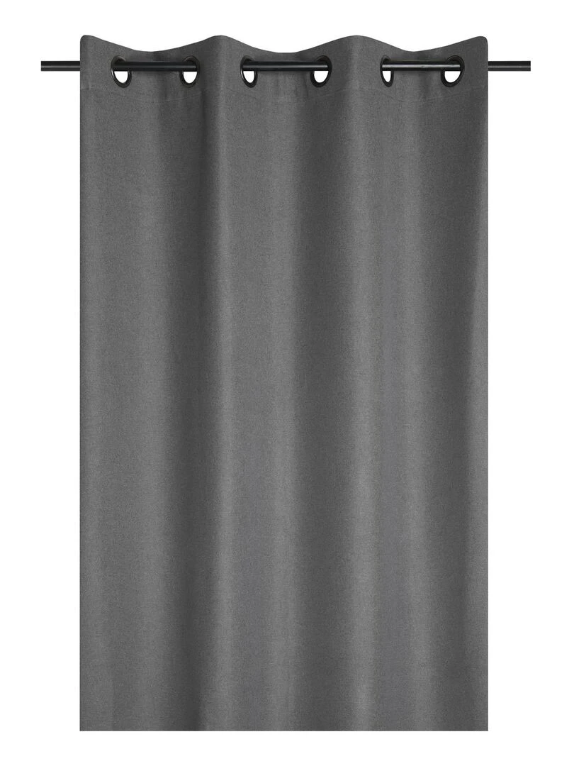 Rideau occultant Effet tweed Gris souris