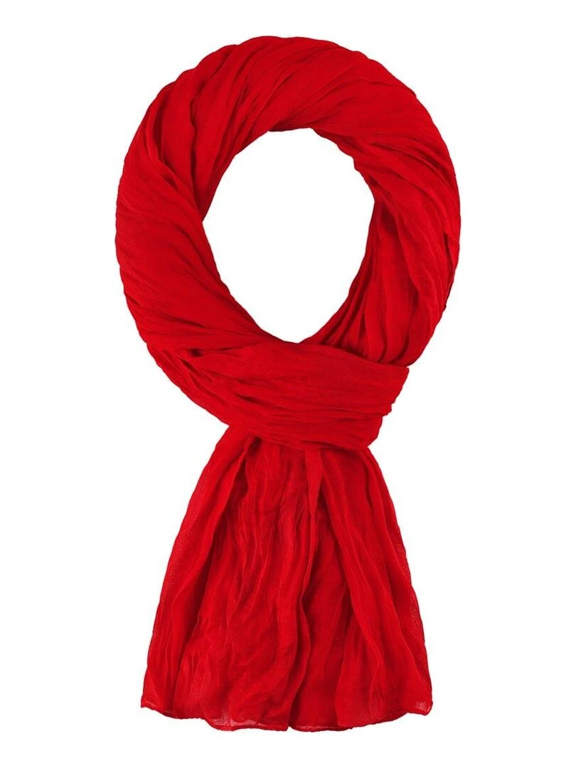 Chèche coton Uni Rouge coquelicot
