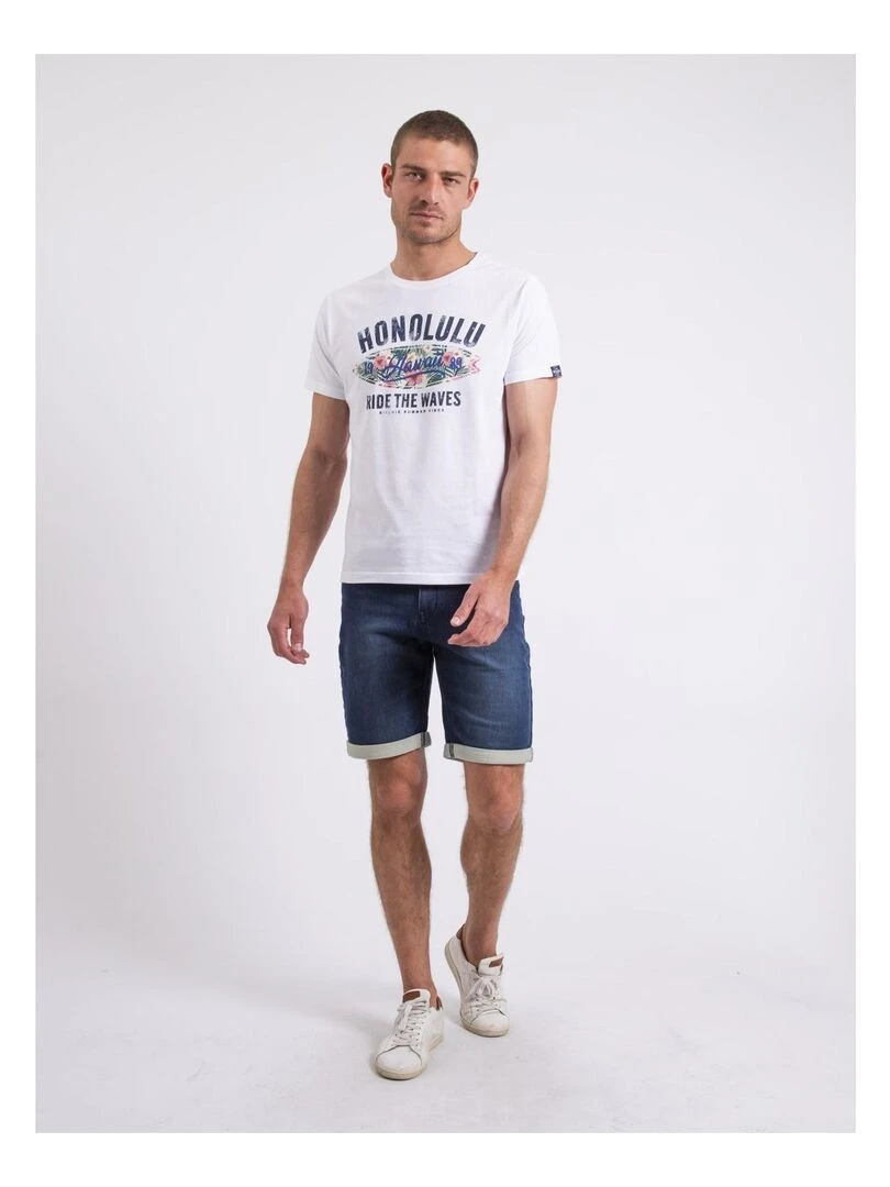 T shirt col rond NIROULIO   Blanc