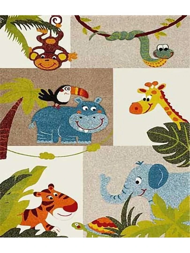 Tapis Enfant JUNGLE Multicolore