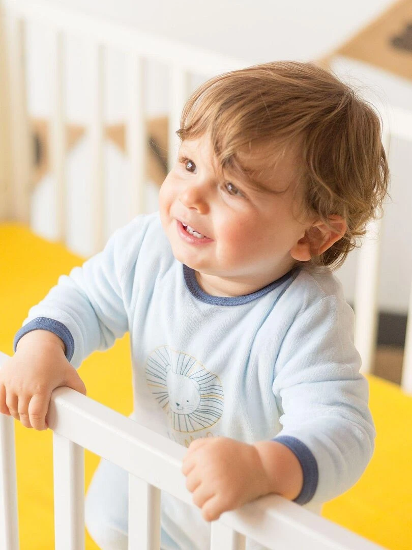 Pyjama bébé motif lion   Bleu