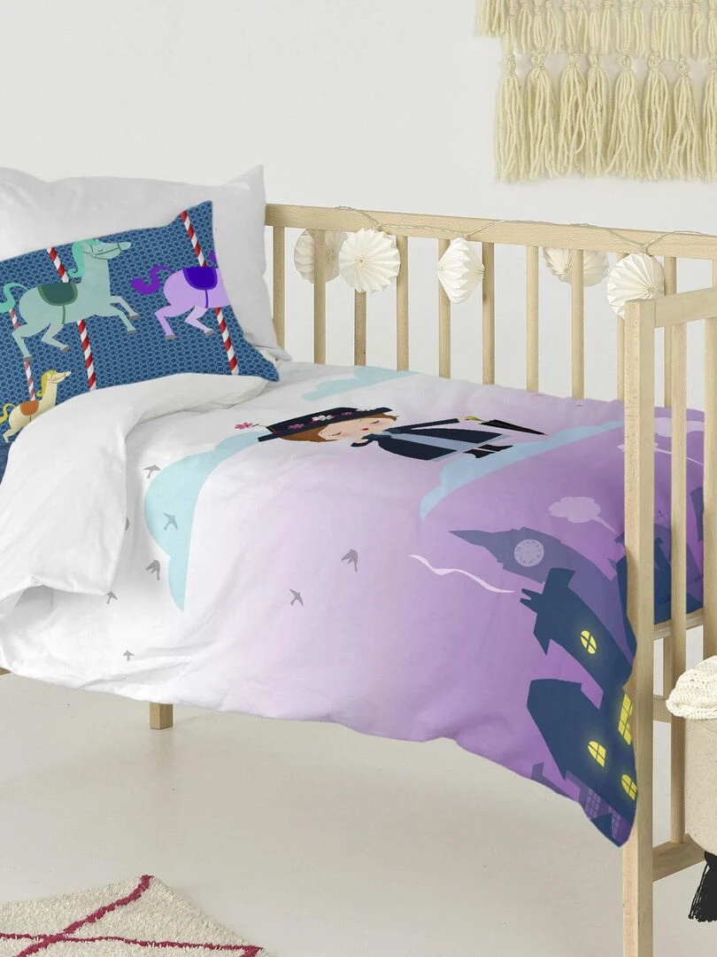 Parure housse de couette 2 pièces Nanny "Happyfriday" Blanc