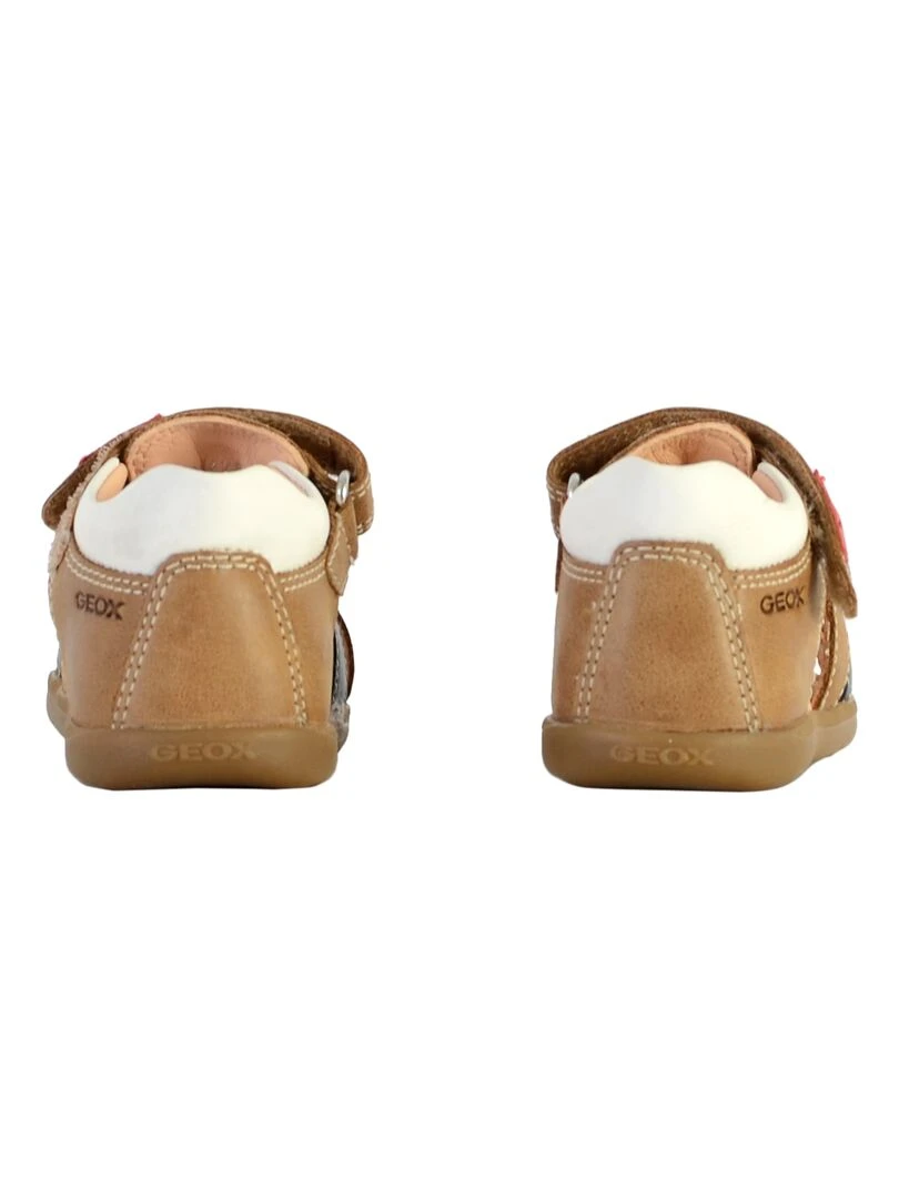 Sandale Cuir Enfant Geox Macchia B254VA   Marron