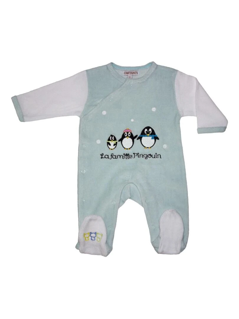 Sweat shirt à capuche bébé en molleton Tropic Moon   Bleu