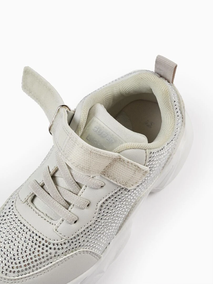 Baskets avec Strass pour Fille 'Superlight'  CÉRÉMONIE   Gris