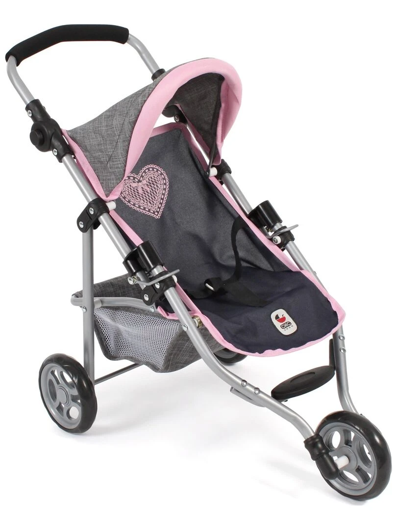 Petite poussette de jogging LOLA pour poupées gris bleu foncé N/A