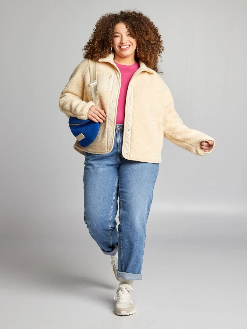 Veste en sherpa Ecru
