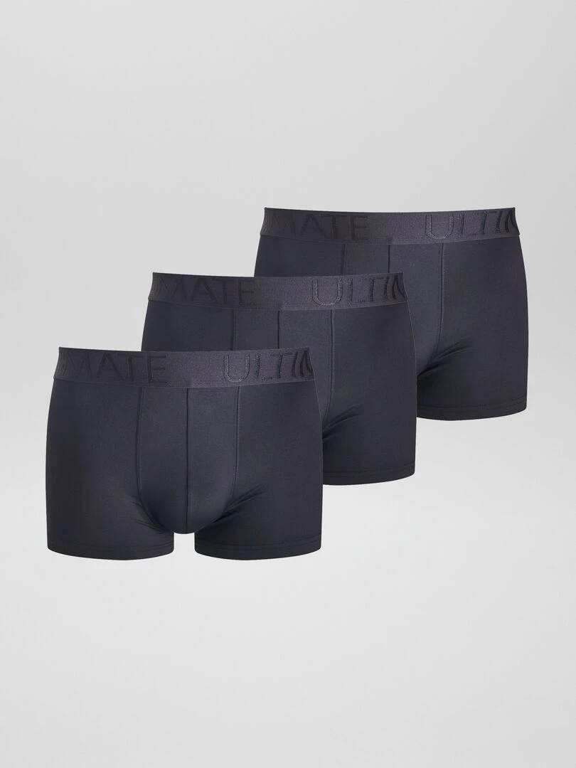 Lot de 3 boxers en microfibre stretch Noir