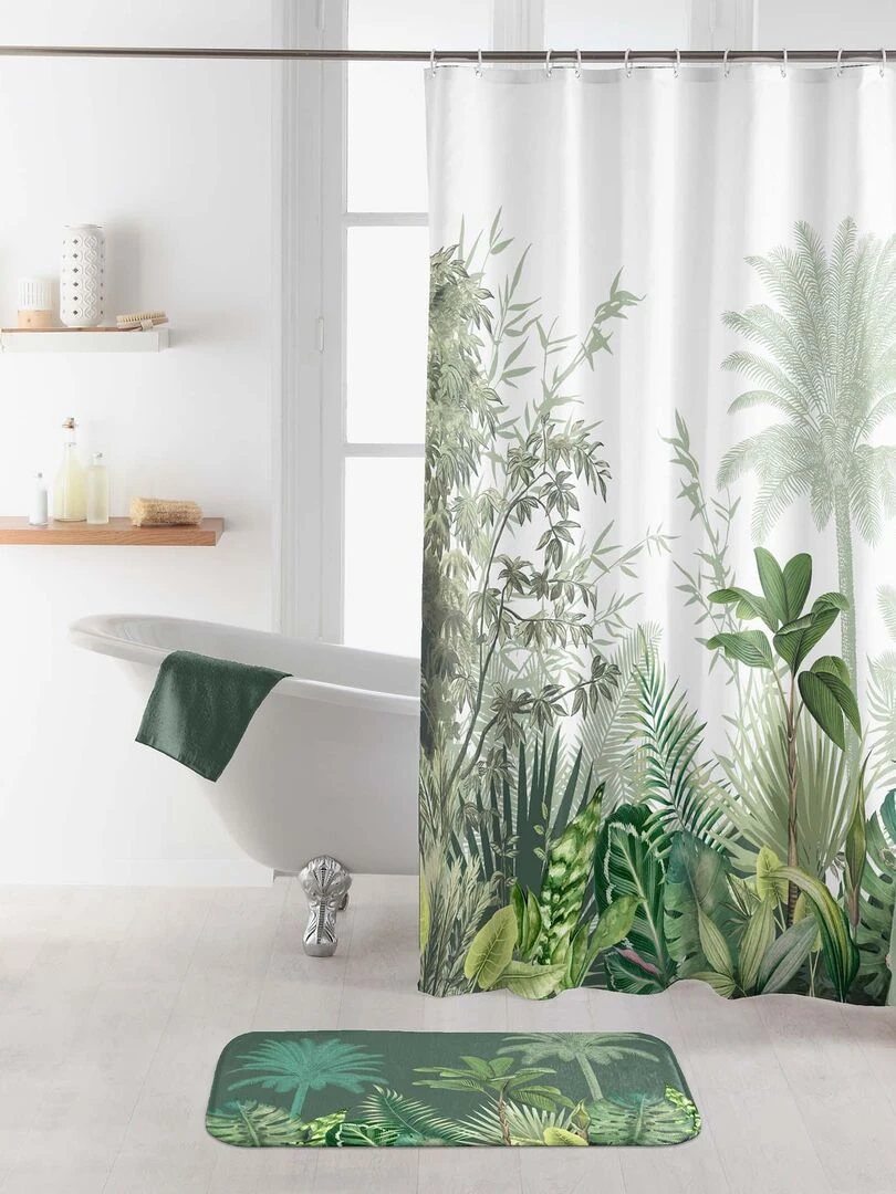 Rideau de douche Tropical Vert