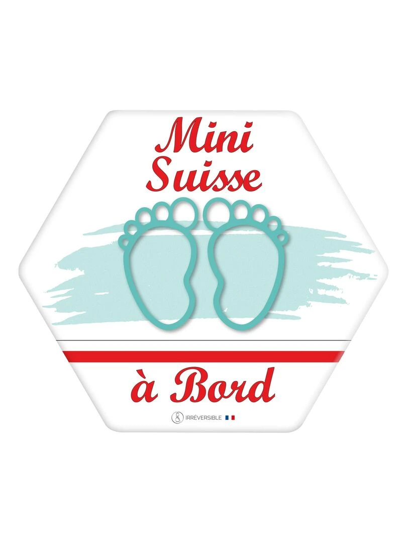Adhésif bébé à bord Mini Suisse Bleu