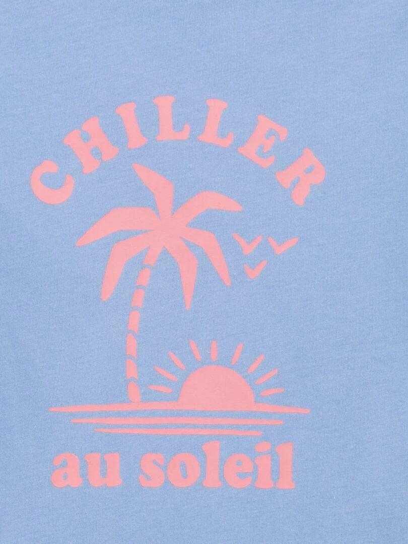 Lot de 2 tee shirts à message   Bleu/vert