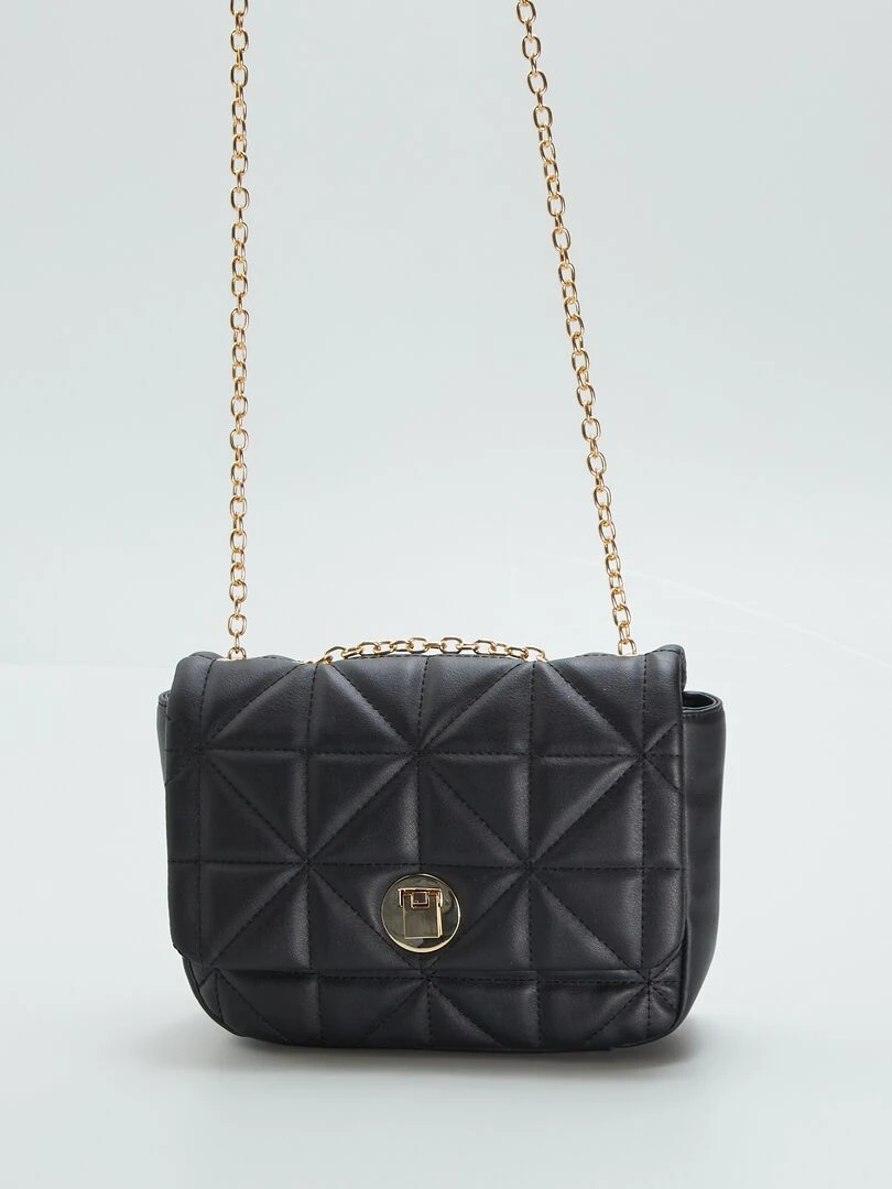 Sac bandoulière effet matelassé   Noir