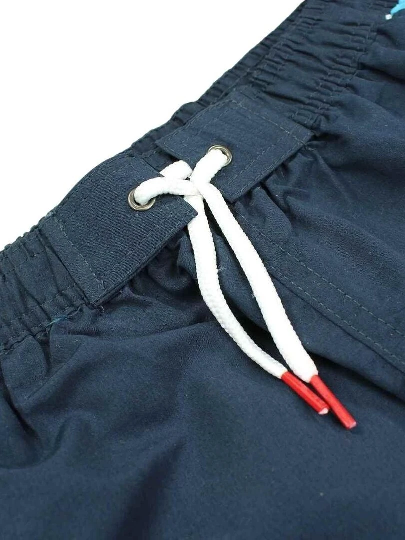 RG512   Short De Bain homme imprimé logo   Bleu marine