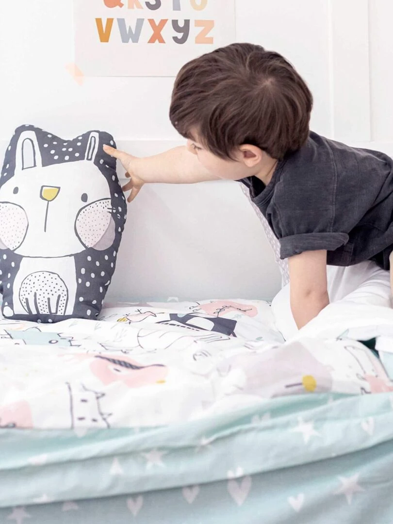 Coussin Best buddies "Happyfriday" Blanc