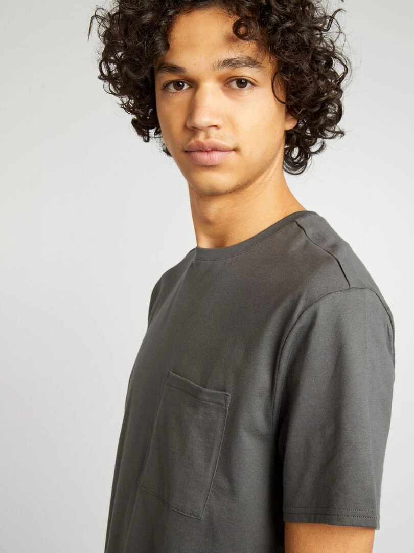 T shirt basique   gris foncé