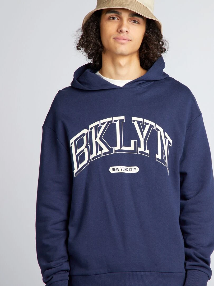 Sweat à capuche imprimé   Noir