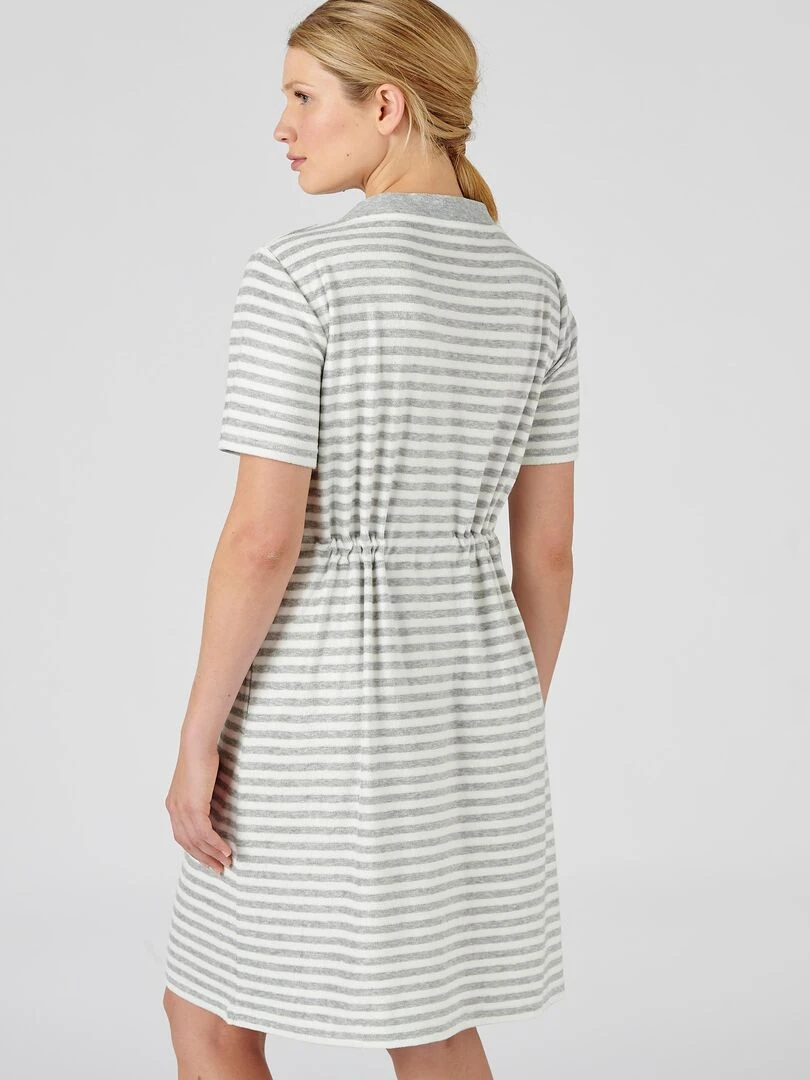 Robe de détente zippée en éponge   Damart   Gris