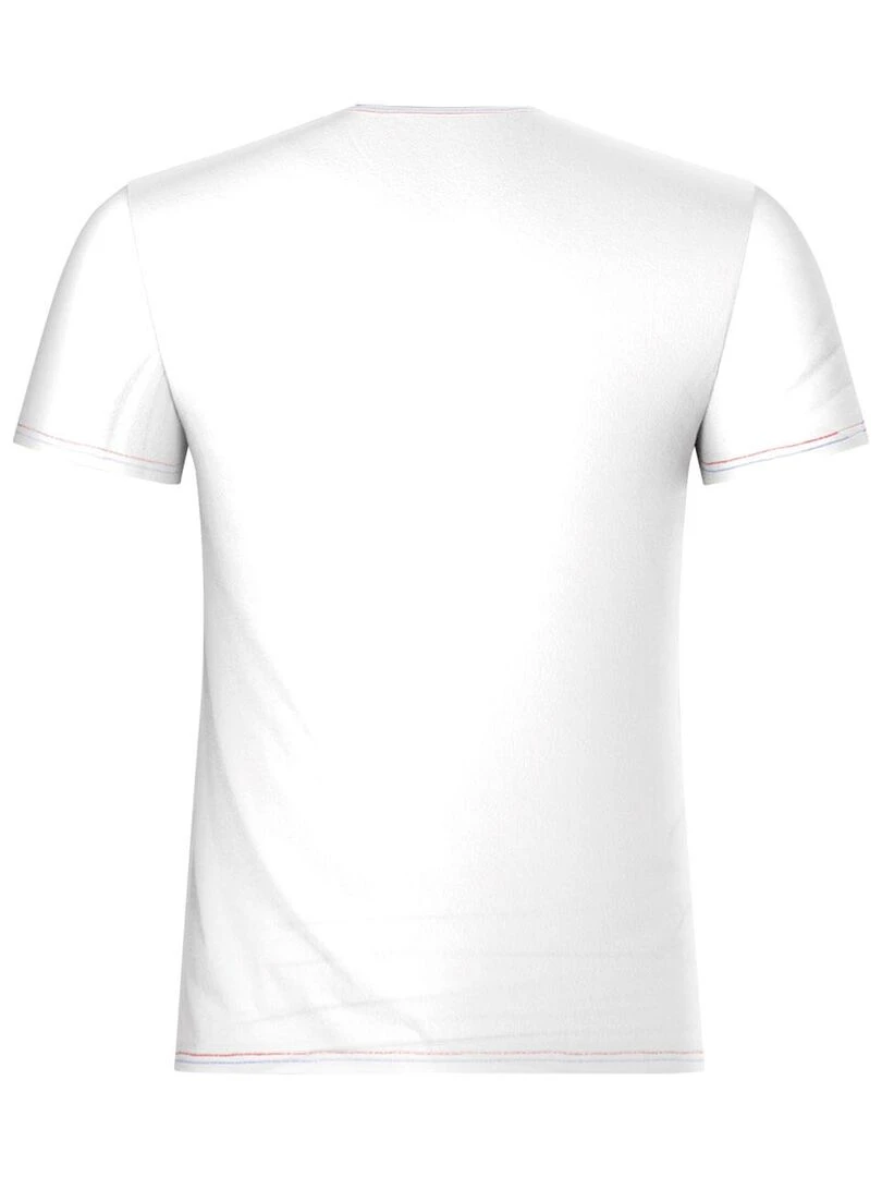 Tee shirt col V homme Fait en France   Blanc