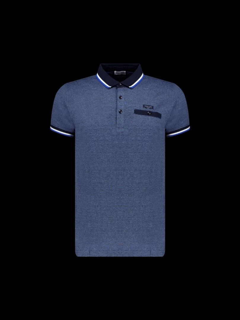 Polo en jersey pour homme 'Deeluxe' Bleu marine