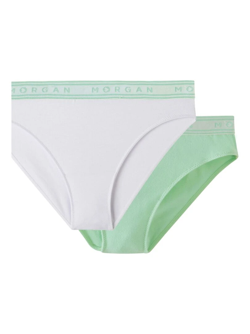 Lot de 2 slips INES Morgan Junior Vert