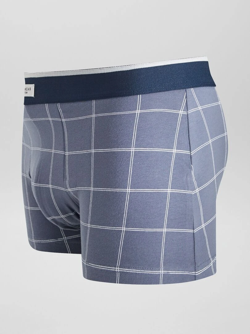 Lot 3 boxers stretch   Bleu/rouge/gris